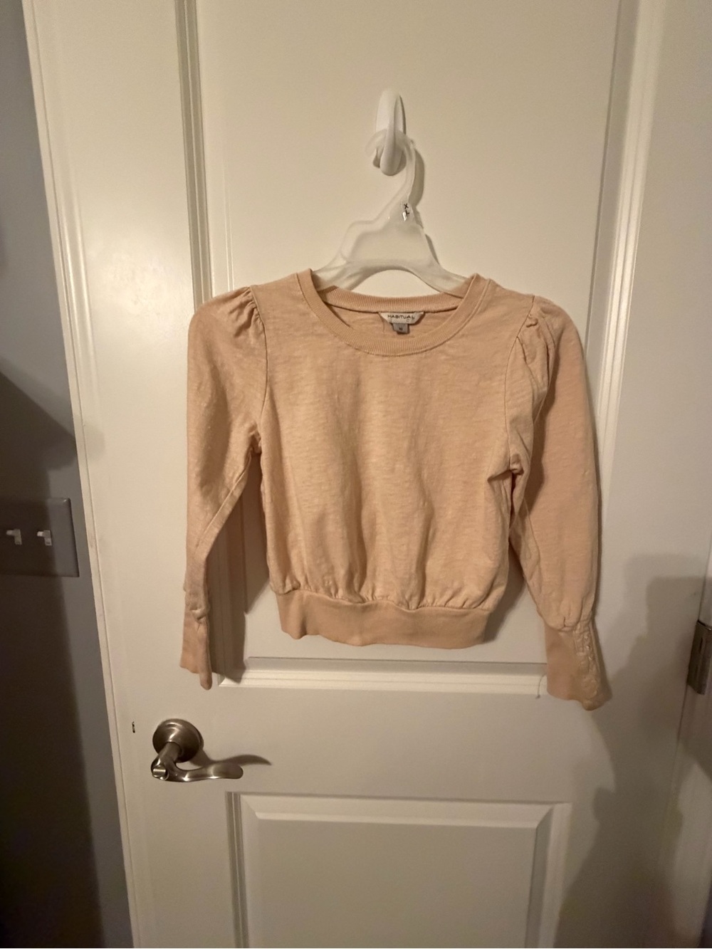 Habitual Pale Peach Crewneck Pullover
